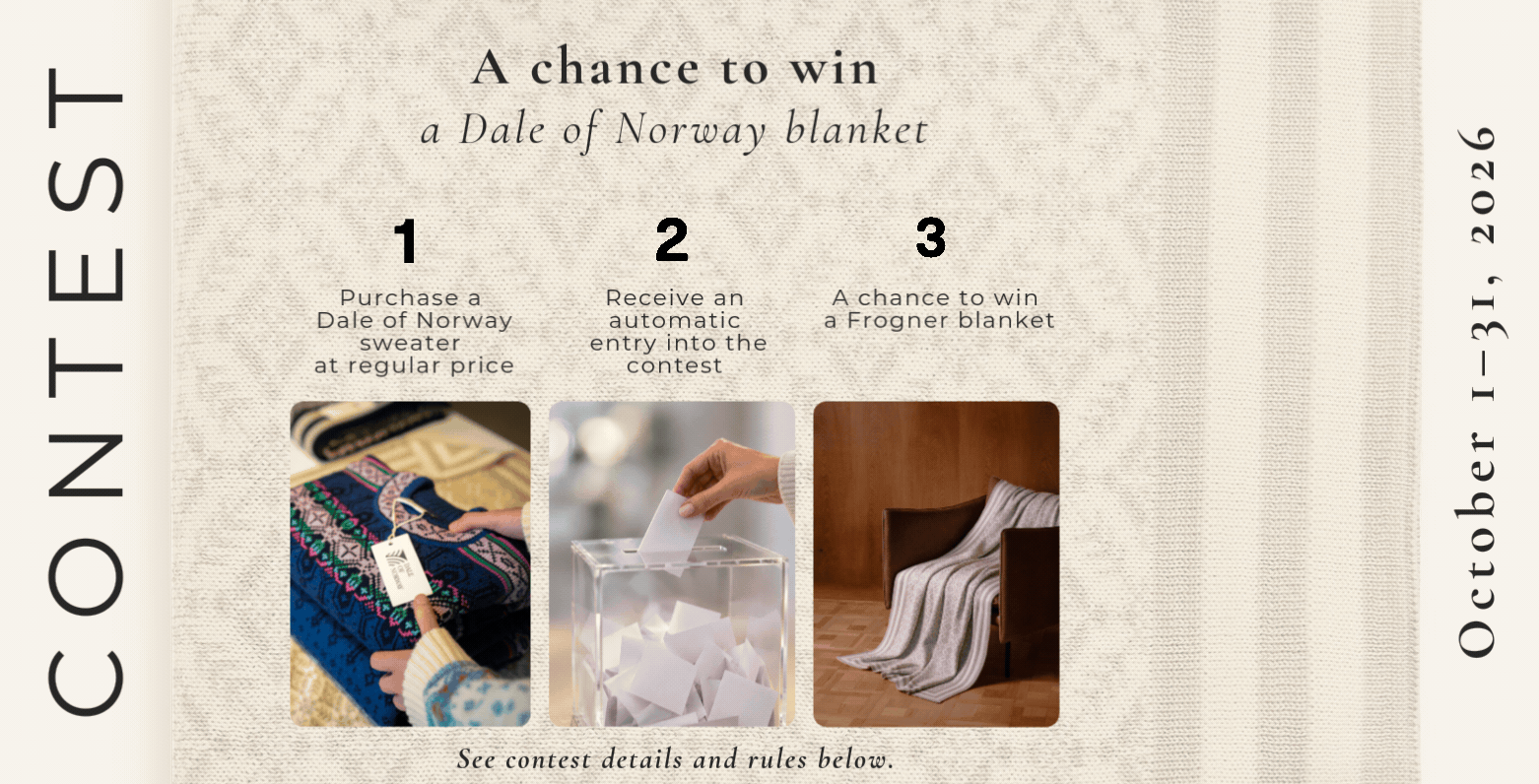 Dale of Norway contest: Embrace the warmth of fall